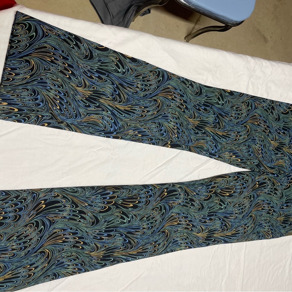 Soft Surrounfings Swirl Pattern Pants in Black and Blue